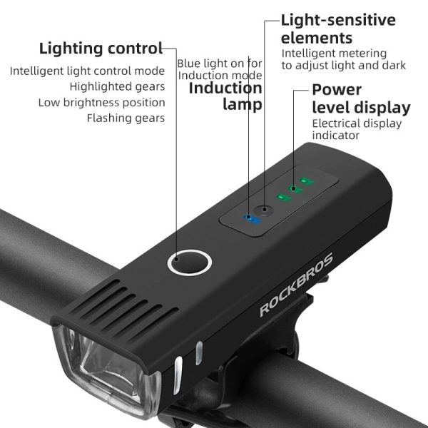 Lanterna Farol Bike Sensor Inteligente rockbros